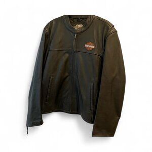 New Vintage Men’s Large Leather Harley Davidson Jacket Model 98112-06VL